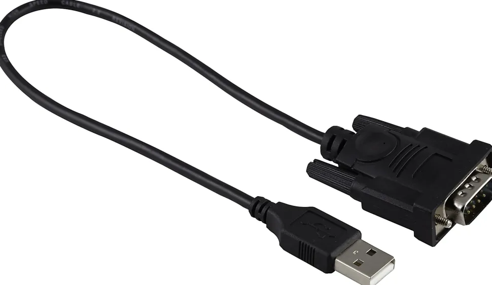 Ativa® USB 2.0 to Serial Adapter, 1’, RS-232 DB9, Black, 26847