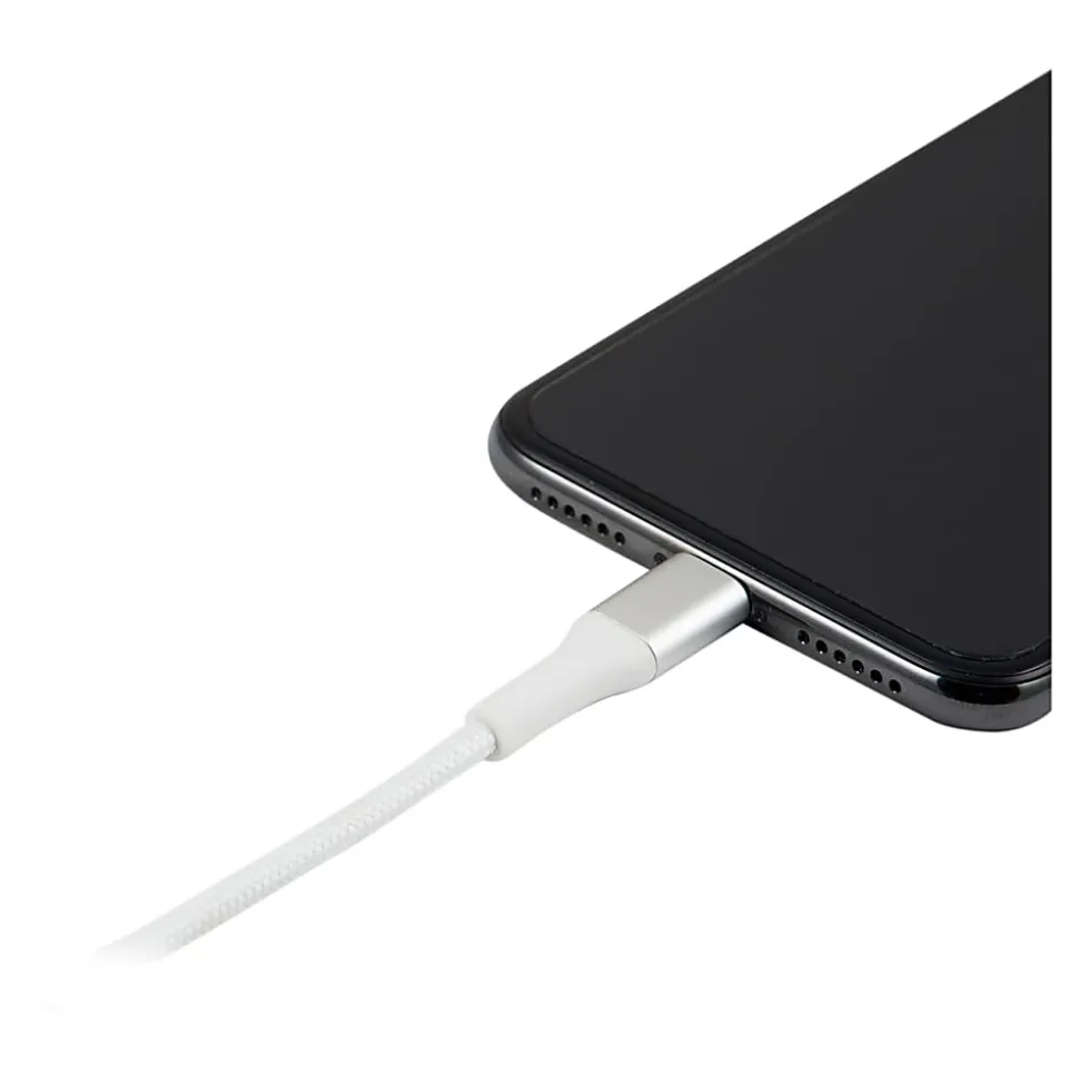 Ativa® USB Type-A To Lightning Charge And Sync Cable, 9', White, 45902