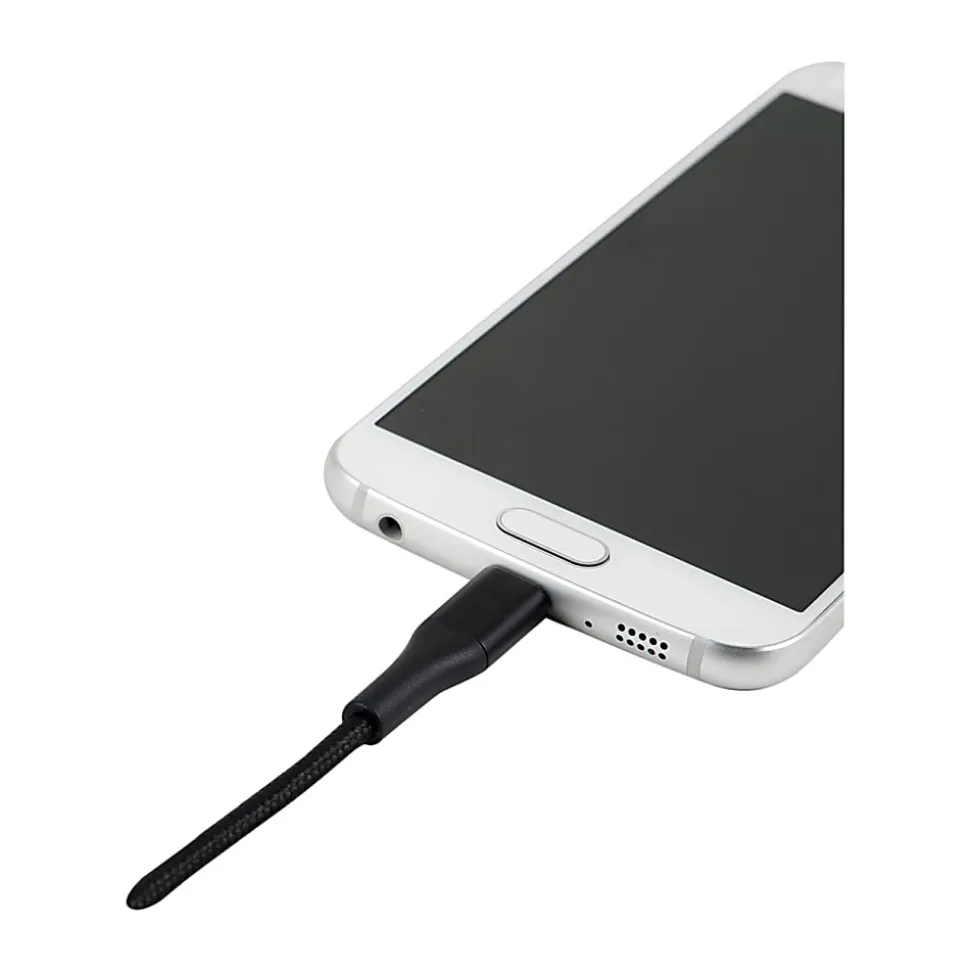 Ativa® USB Type-A To Micro USB Cable, 9', Black, 46893