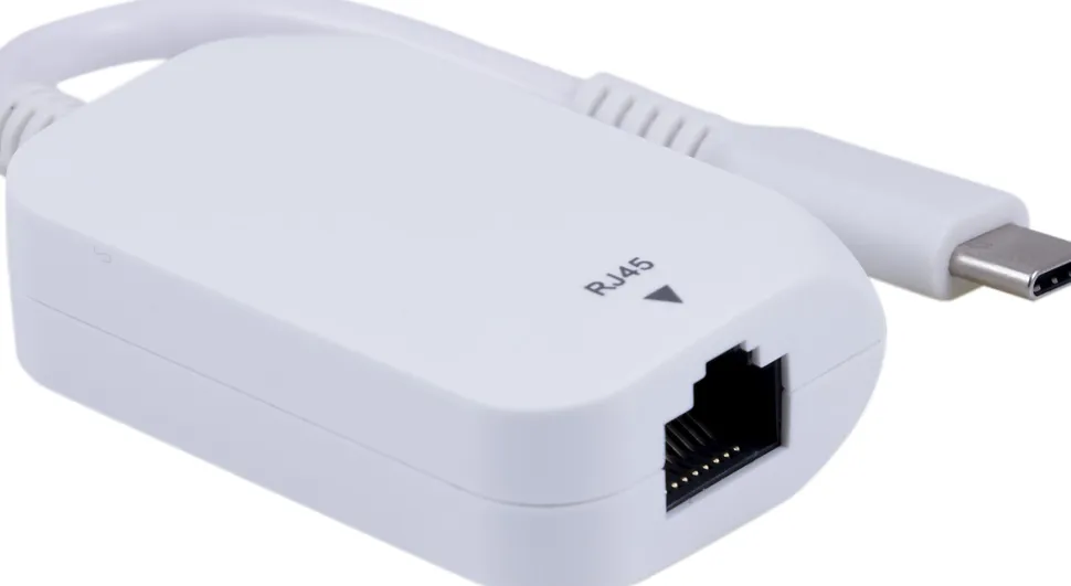 Ativa® USB Type-C-To-Ethernet Adapter Cable, 4.7", White, 41510