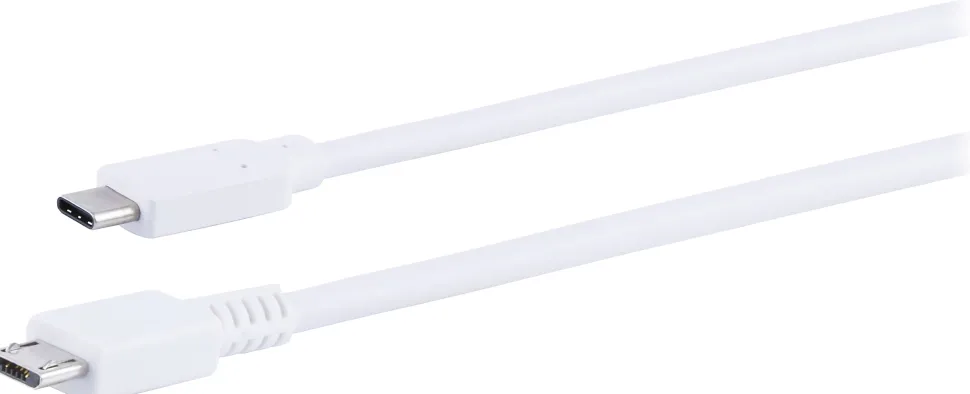 Ativa® USB 2.0 Type C to-Micro USB Type-B Cable, 3.28', White, 35575