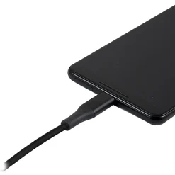 Ativa® USB Type-C To USB Type-A Braided Charging Cable, 3', Black, 45838