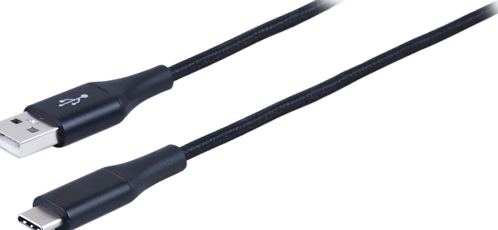 Ativa® USB Type-C To USB Type-A Cable, 6', Black, 45380