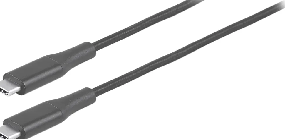Ativa® USB-Type-C-To-USB-Type-C Premium Braided Charging Cable, 6', Gray, 45833