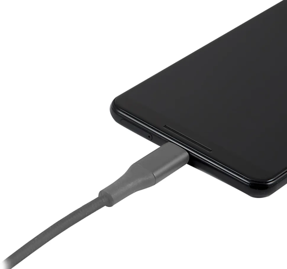 Ativa® USB-Type-C-To-USB-Type-C Premium Braided Charging Cable, 6', Gray, 45833