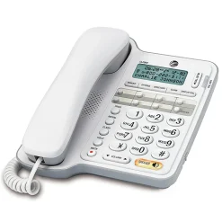 AT&T CL2909 Corded Phone with Speakerphone and Caller ID/Call Waiting, White