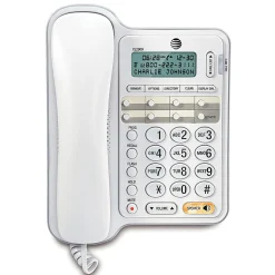 AT&T CL2909 Corded Phone with Speakerphone and Caller ID/Call Waiting, White