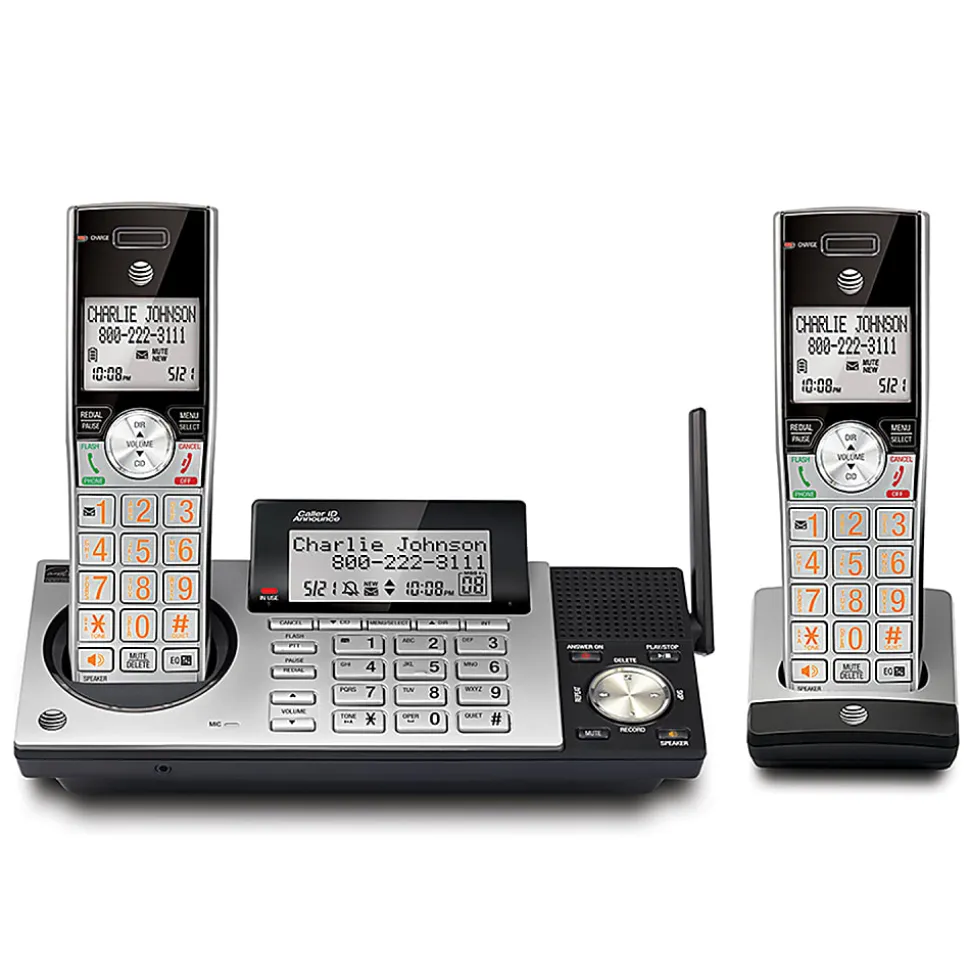 AT&T CL83215 2 Handset DECT 6.0 Cordless Phone with Digital Answering System