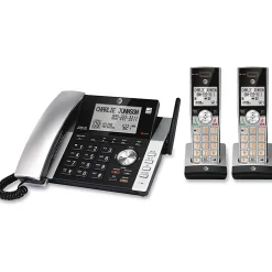 AT&T CL84215 2 Handsets DECT 6.0 Expandable Phone System With Digital Answering System