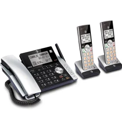 AT&T CL84215 2 Handsets DECT 6.0 Expandable Phone System With Digital Answering System