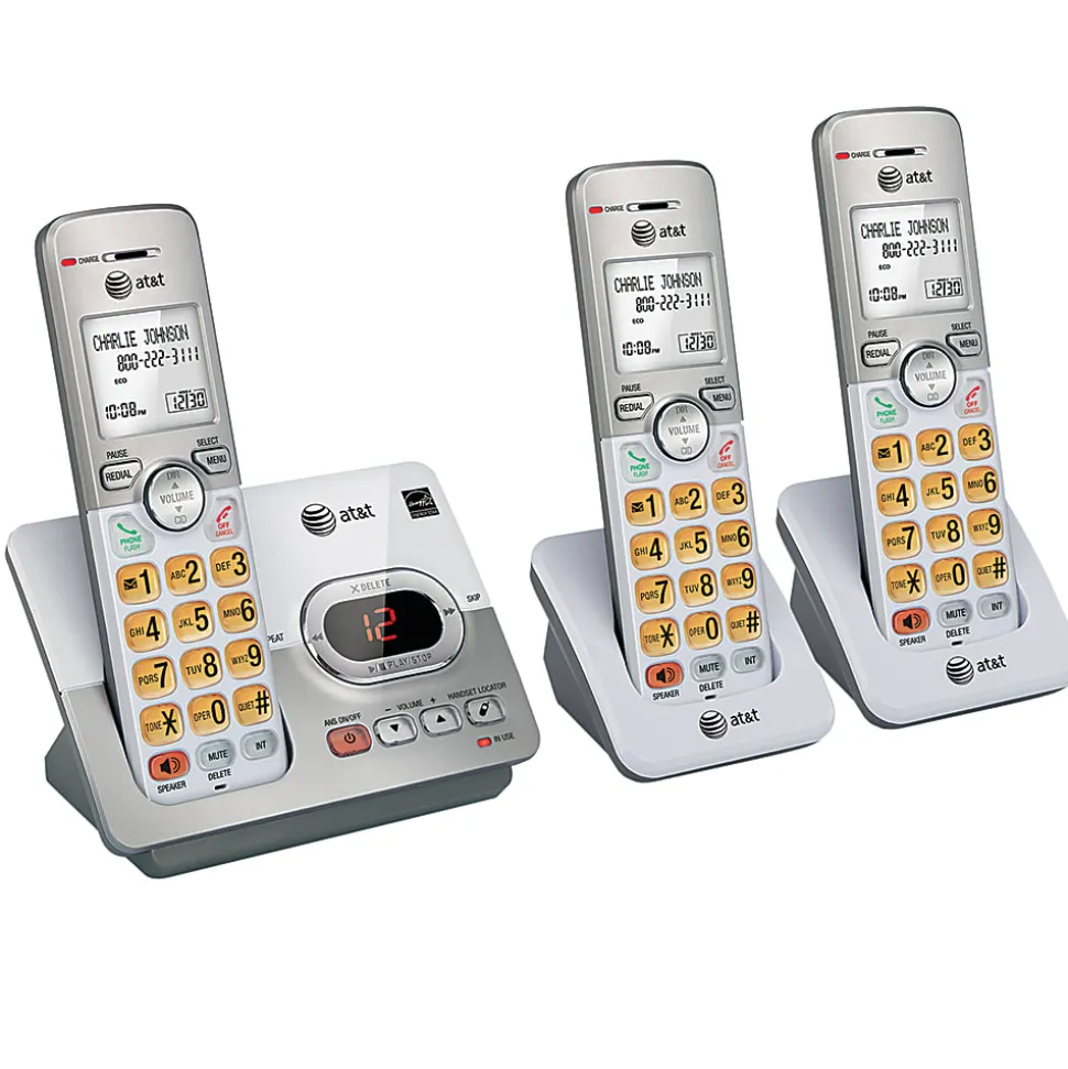 AT&T EL52303 DECT 6.0 Expandable Cordless Phone System With Digital Answering Machine