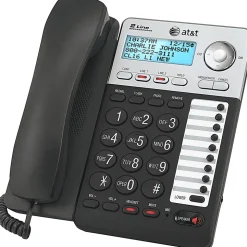 AT&T ML17929 2-Line Corded Phone with Caller ID/Call Waiting, Black
