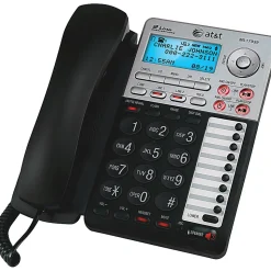 AT&T ML17939 2-Line Corded Phone with Speakerphone & Digital Answering System, Black