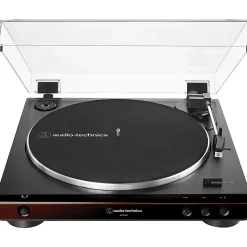Audio-Technica AT-LP60X 2-Speed Fully Automatic Belt-Drive Stereo Turntable, Black/Brown