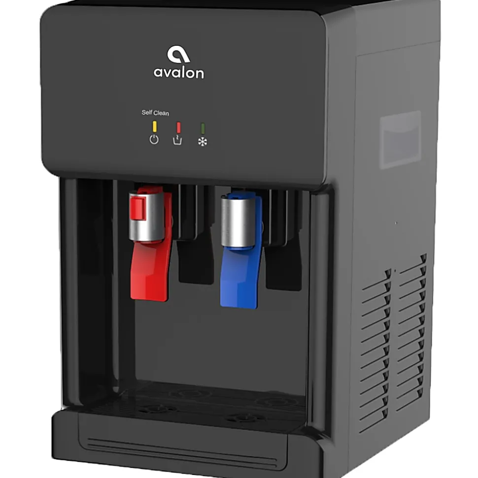 Avalon Countertop Self Cleaning Bottleless Water Cooler Water Dispenser - Hot & Cold Water, NSF Certified Filter- UL/Energy Star Approved- Black