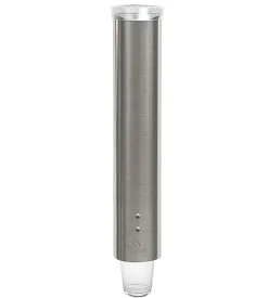 Avalon Stainless-Steel Adjustable Pull-Type Cup Dispenser, 4-1/4