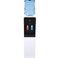 Avalon WATERCOOLER Top Loading Slim Cooler Dispenser, A2, Hot & Cold Water, Child Safety Lock, Holds 3 or 5 Gallon Bottles, Black/White