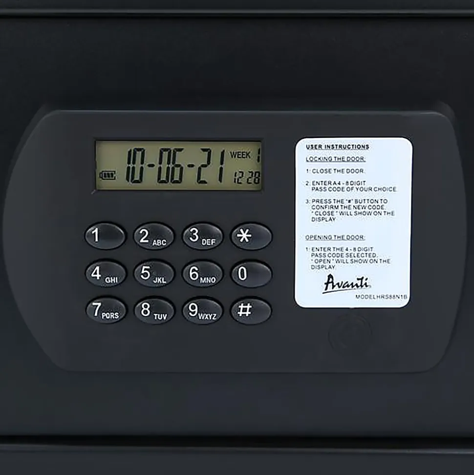 Avanti Digital Room Safe, 0.88 Cu. Ft., Black