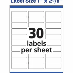 Avery® Address Labels With Sure Feed® Technology, 8250, Rectangle, 1