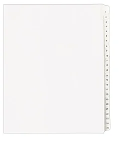 Avery® Allstate®-Style Collated Legal Exhibit Dividers, 8 1/2