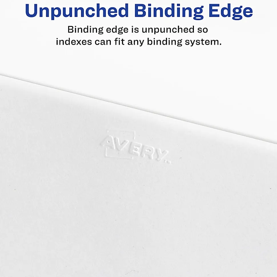 Avery® Allstate® Style Collated Legal Exhibit Dividers, 8 1/2" x 11", Numbered 26–50, White