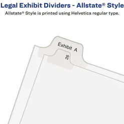 Avery® Allstate® Style Collated Legal Exhibit Dividers, 8 1/2