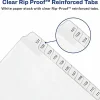 Avery® Allstate®-Style Collated Legal Exhibit Dividers, 8 1/2" x 11", White Dividers/White Tabs, 76–100, Pack Of 25 Tabs