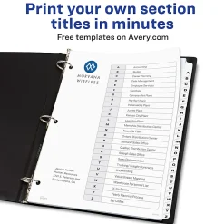 Avery® A-Z Tab Dividers, 8-1/2