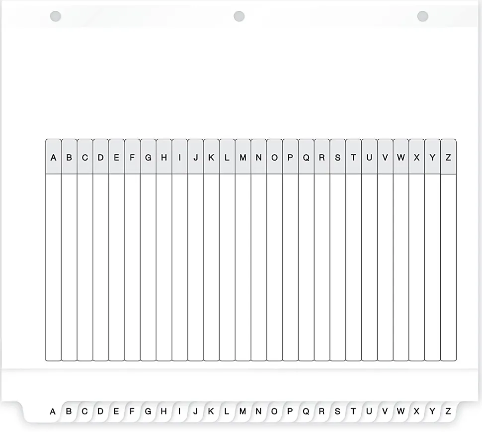 Avery® A-Z Tab Dividers, 8-1/2" x 11", Black/White, Pack Of 26 Dividers