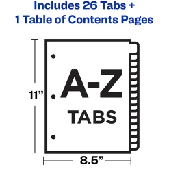 Avery® A-Z Tab Dividers, 8-1/2