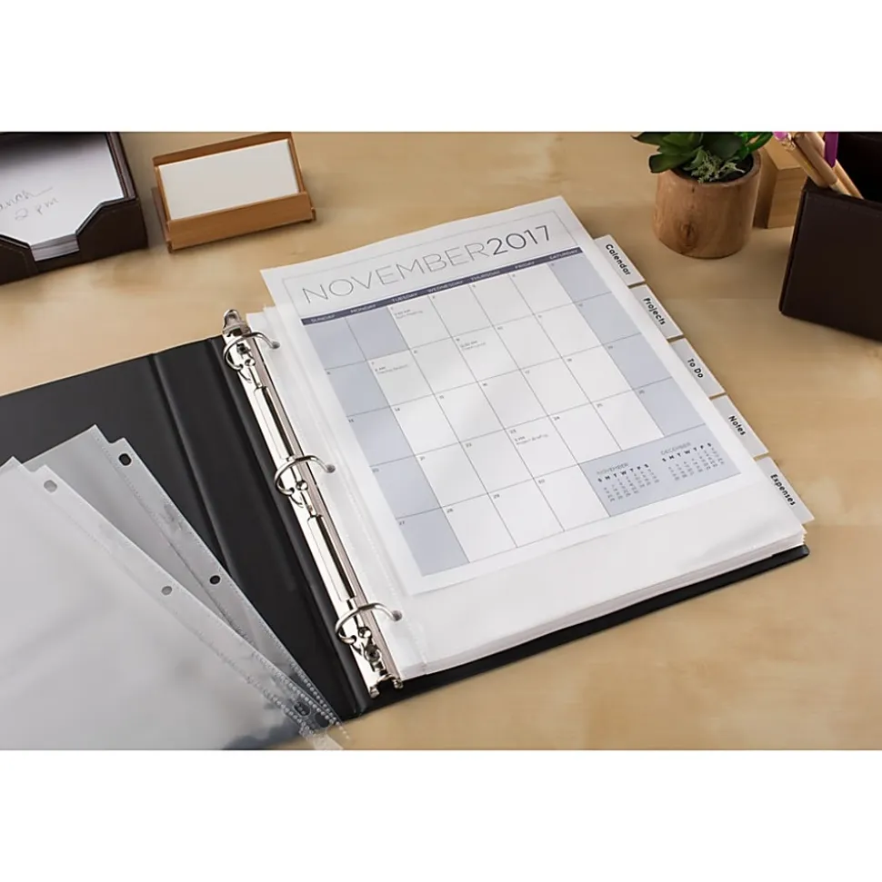 Avery® Big Tab™ Extra-Wide Insertable Dividers, Clear Reinforced, White/Clear, 5-Tab