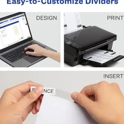 Avery® Big Tab™ Extra-Wide Insertable Dividers, Clear Reinforced, White/Clear, 5-Tab