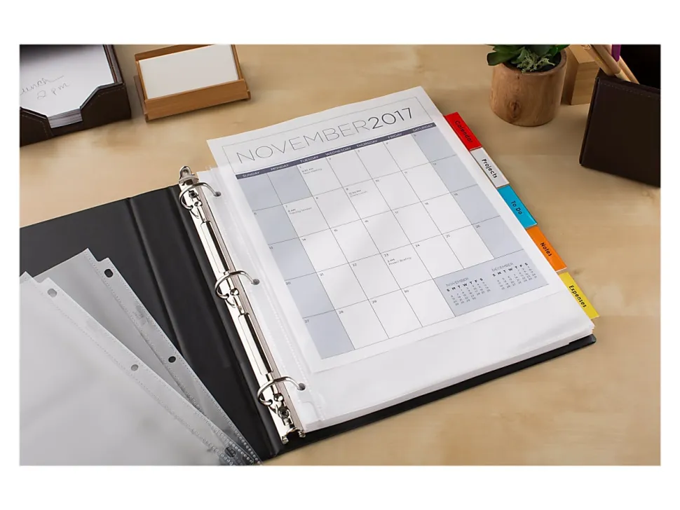 Avery® Big Tab™ Extra-Wide Insertable Dividers, 9-1/4" x 11-1/8", Clear Reinforced, White/Multicolor, 5-Tab
