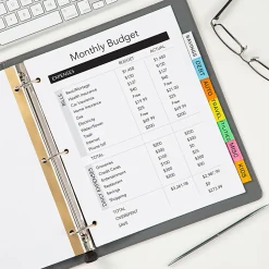 Avery® Big Tab™ Insertable Dividers, Gold Reinforced, White/Multicolor, 8-Tab