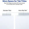 Avery® Big Tab™ Insertable Dividers Gold Reinforced Edge, White/Clear, 5-Tab
