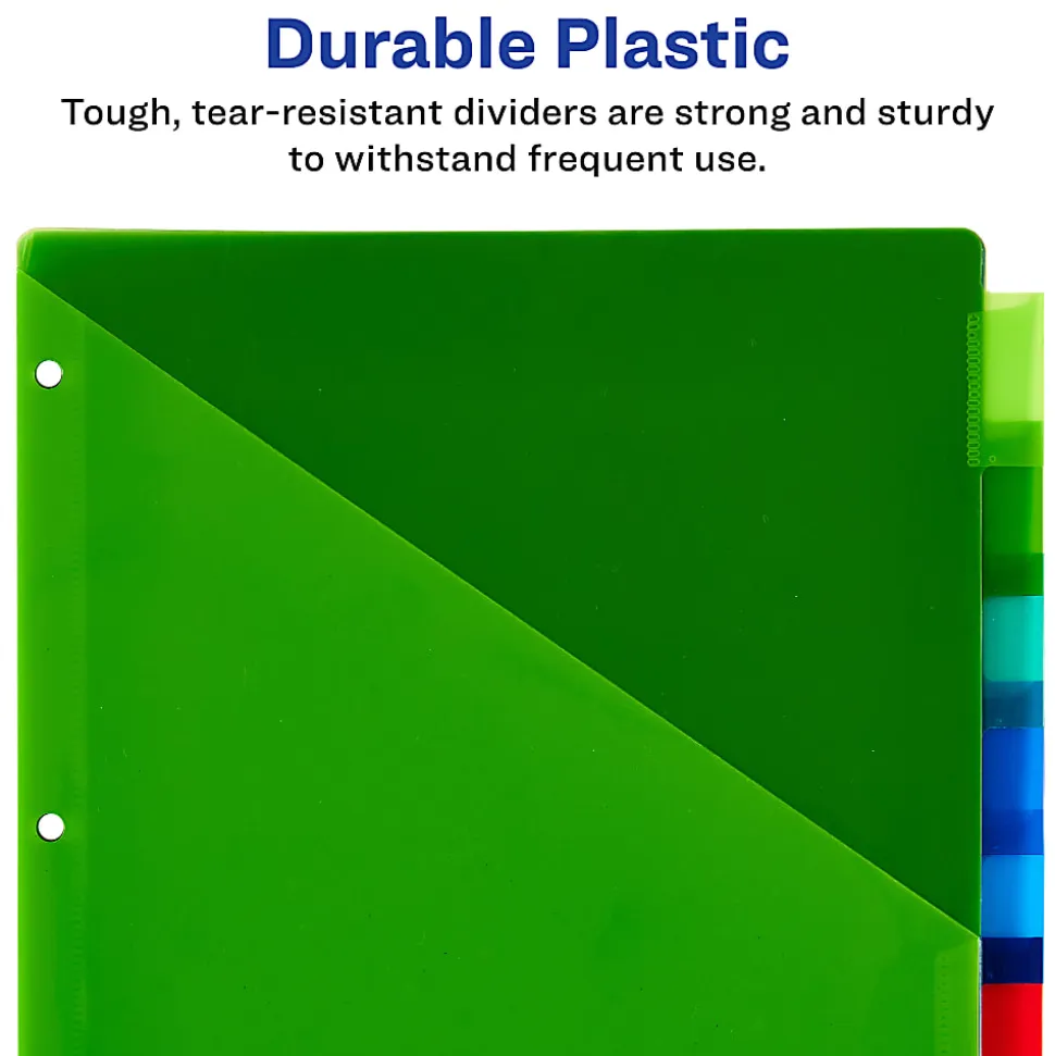 Avery® Big Tab™ Insertable Plastic Dividers, Double Pocket, Multicolor, 8-Tab