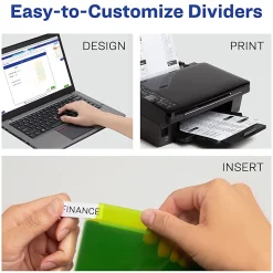 Avery® Big Tab™ Insertable Plastic Dividers, Single Pocket, Multicolor, 8-Tab