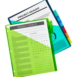 Avery® Big Tab™ Insertable Plastic Dividers, Single Pocket, Multicolor, 8-Tab
