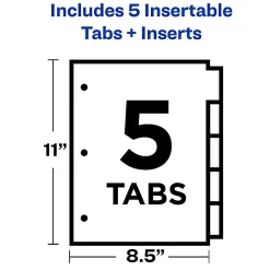 Avery® Big Tab Insertable Plastic Dividers, 8-1/2