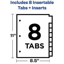Avery® Big Tab Insertable Plastic Dividers, 8-1/2