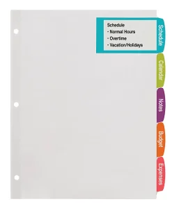 Avery® Big Tab™ Printable Large Label Dividers With Easy Peel®, 8 1/2