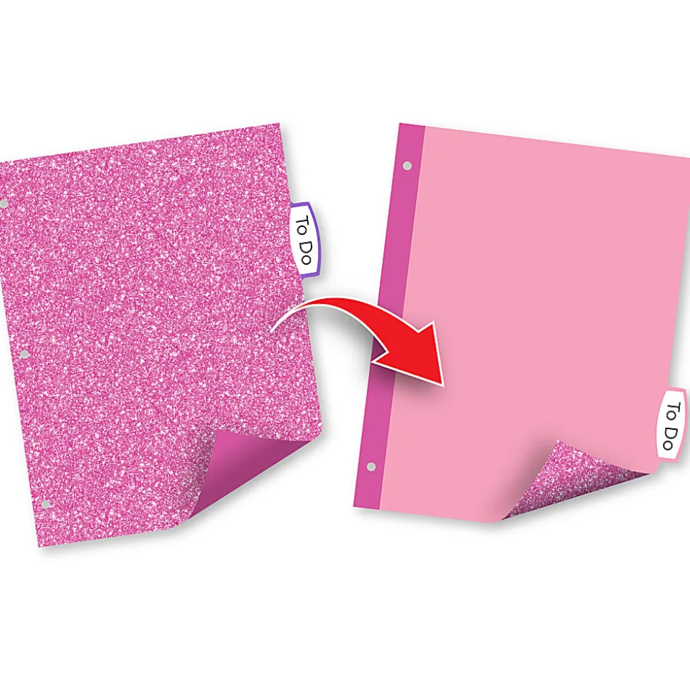 Avery® Big Tab™ Reversible Fashion Dividers, 8 1/2" x 11", 5 Tab, Multicolor Glitter, 1 Set