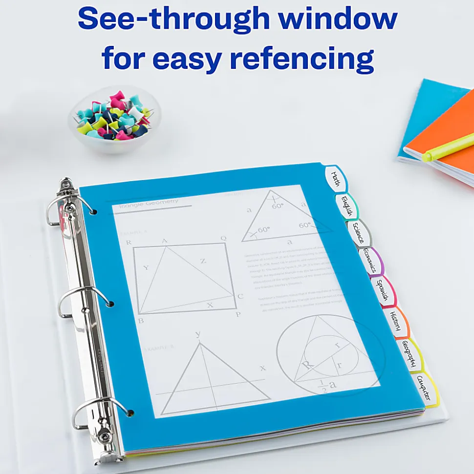 Avery® Big Tab™ Ultralast™ Plastic Dividers, 8-Tab, Multicolor