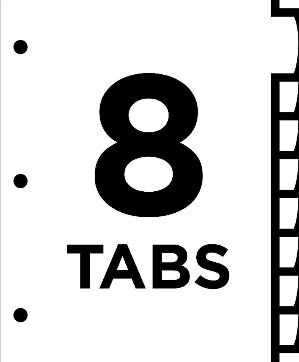 Avery® Big Tab™ Write & Erase Durable Plastic Dividers, 8 1/2" x 11", Multicolor Brights, 8-Tab