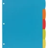Avery® Big Tab™ Write & Erase Durable Plastic Dividers, 8 1/2" x 11", Multicolor Brights, 5-Tab
