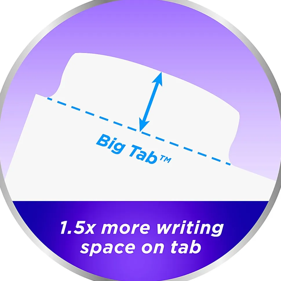 Avery® Big Tab™ Write & Erase Durable Plastic Dividers, 8 1/2" x 11", Multicolor Brights, 5-Tab