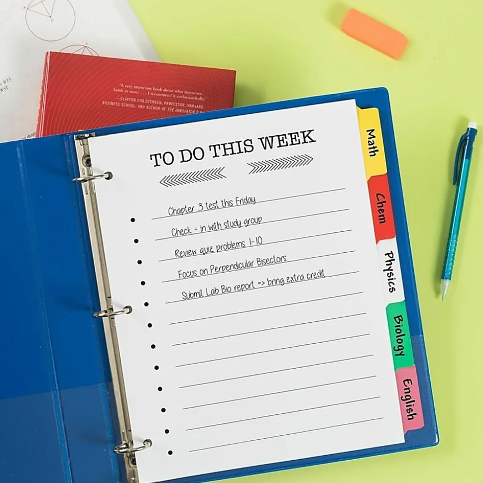 Avery® Big Tab™ Write-On Tab Dividers With Erasable Laminated Tabs, 5-Tab, Multicolor
