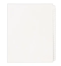Avery® Blank Tab Legal Exhibit Dividers, 8 1/2 x 11, White Unlaminated Tabs, Pack Of 25, Standard Collated