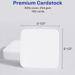 Avery® Clean Edge Inkjet Printable Multipurpose Card, White, 35702