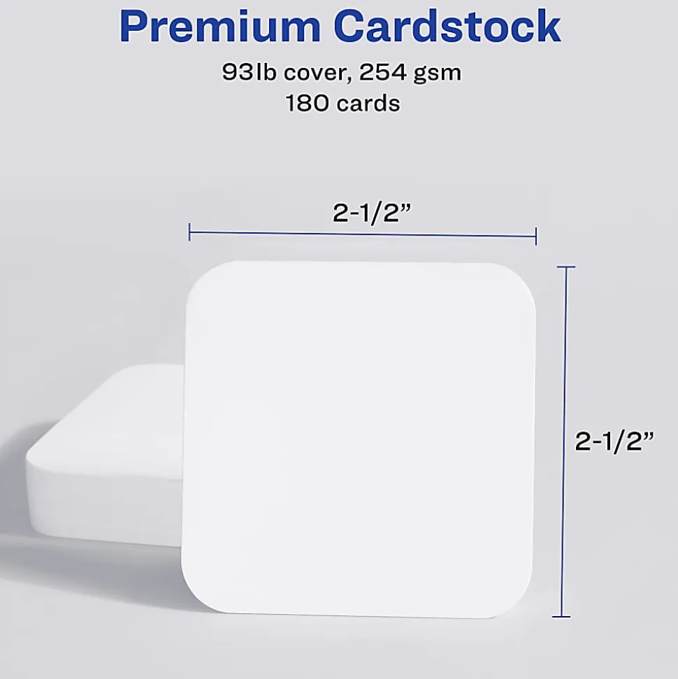 Avery® Clean Edge Inkjet Printable Multipurpose Card, White, 35702